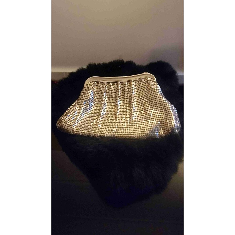 Whiting & Davis Silver Mesh Clutch Evening Bag Size Small